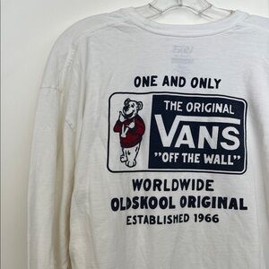 Vans The One and Only Oldskool Worldwide Classic White Long Sleeve Tee Shirt XL